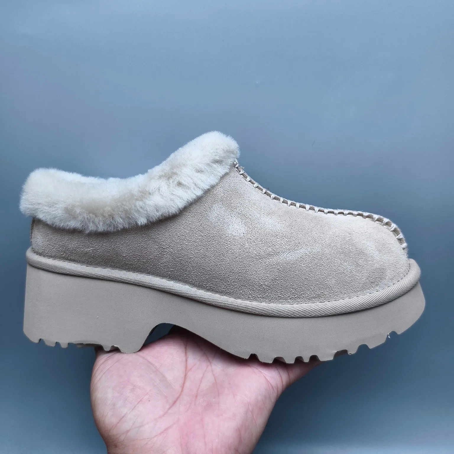 💰480 UGG sheepskin all-in-one snow boots 2510 thick-soled wedge fashion shoes Color: maroon sand walnut Matching size: 35-40